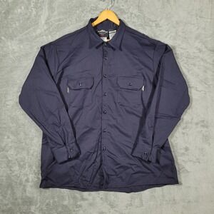 Steelguard Shirt Mens 2XLR Navy Essentials FR Flame Resistant Work Westex CAT 2